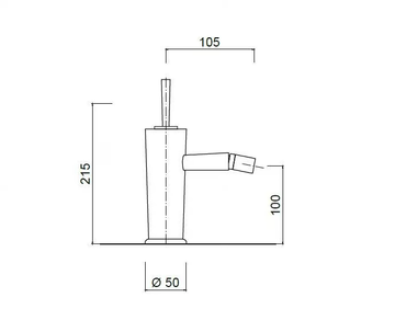 QUACK - F9107A - Countertop single handle bidet mixer with swivel spout by Rubinetteria Giulini - view 3